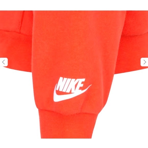 Nike Girl's Full Zip Hoodie Split kangaroo pocketsLight Crimson 6X NWT - Picture 4 of 4